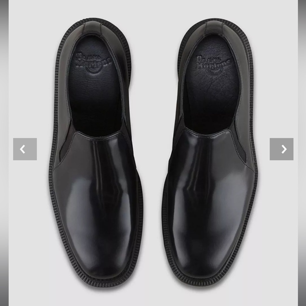 Dr.Martens Rosyna Black Leather Slip-on Shoes